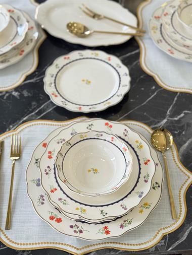 24 Parça 6 Kişilik Porselen Yemek Takımı Gemma