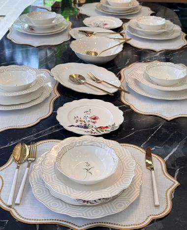 24 Parça 6 Kişilik Porselen Yemek Takımı Scarlet