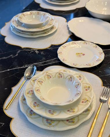 24 Parça 6 Kişilik Porselen Yemek takımı Royal Bellis Tifany 