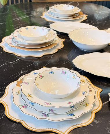 24 Parça Belle Rose Porselen Yemek Takımı 