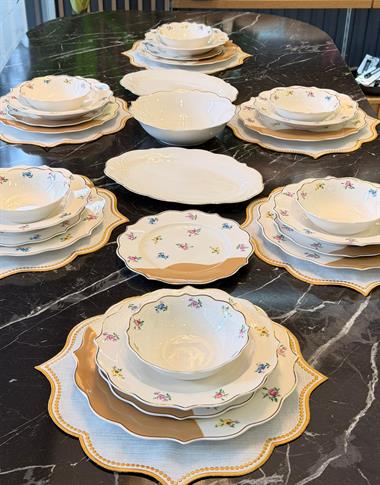 24 Parça Belle Rose Porselen Yemek Takımı 