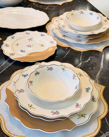 24 Parça Belle Rose Porselen Yemek Takımı 