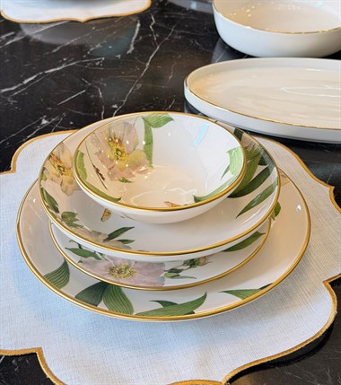24 Parça Modern Mia Çiçek Yemek Takımı