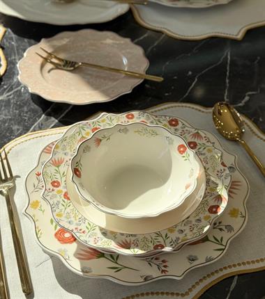24 Parça Porselen Flora Elegance Yemek Takımı