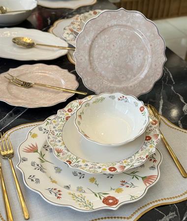 24 Parça Porselen Flora Elegance Yemek Takımı