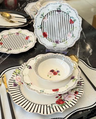 24 Parça Porselen RoseLine Yemek Takımı