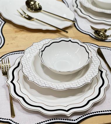 24 Parça Porselen Yemek Takımı Zarif Marcus