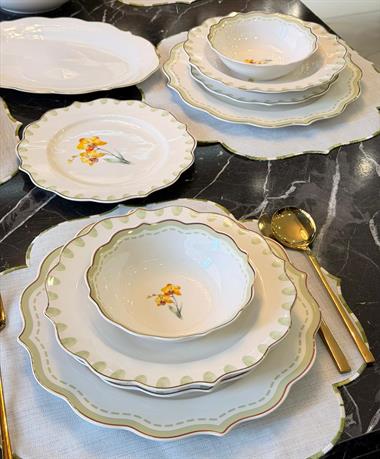 24 Parça Soft Bloom Porselen Yemek Takımı 