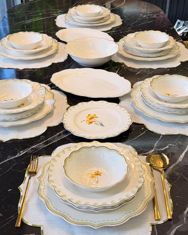 24 Parça Soft Bloom Porselen Yemek Takımı 