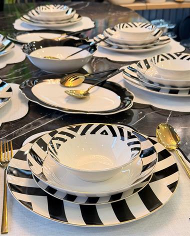 24 Parça Taj Porselen Yemek Takımı