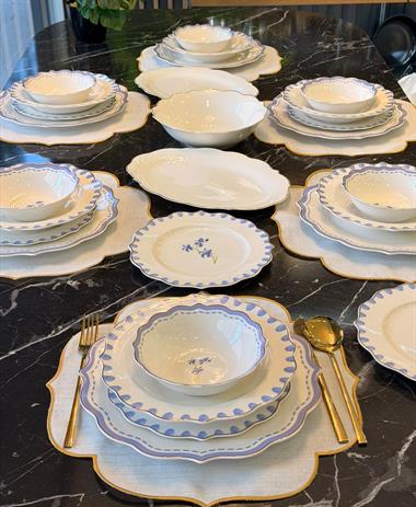 24 Parça Viarega Porselen Yemek Takımı 