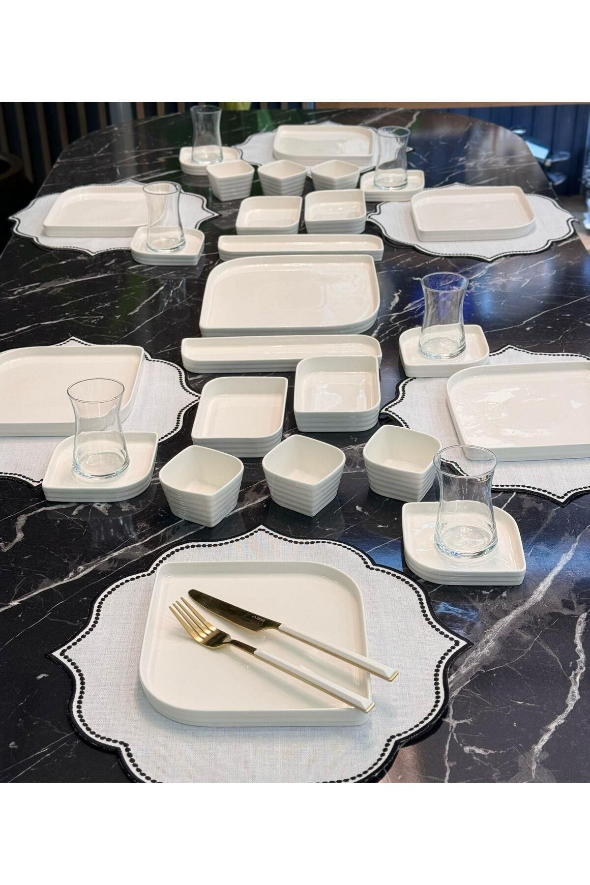 25 Parça Porselen Lilian Kahvaltı Takımı