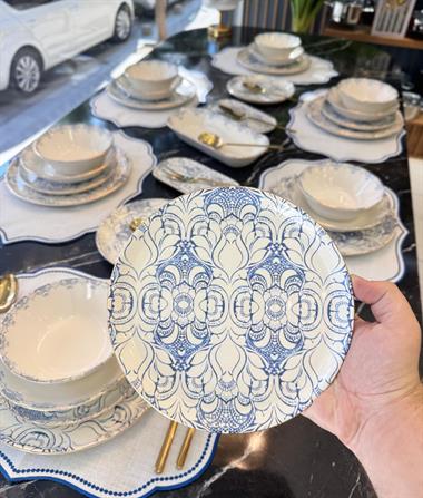 27 Parça 6 Kişilik Modern Blue Cycle Yemek Takımı