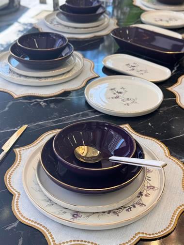 27 Parça Modern Lavander Yemek Takımı