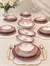 29 Parça 6 Kişilik Porselen Yemek Takımı Velour Maroon