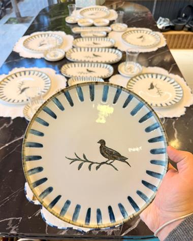 29 Parça Antik Bird Porselen Kahvaltı Takımı 
