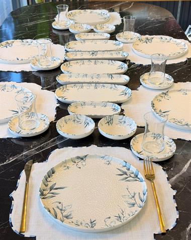 29 Parça Bluetta Porselen Kahvaltı Takımı 