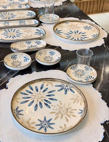 29 Parça Mione Blue Porselen Kahvaltı Takımı 