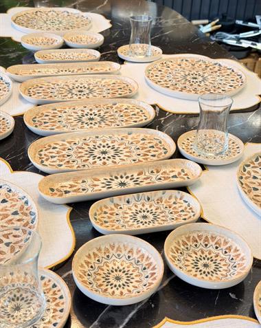 29 Parça Moria Porselen Kahvaltı Takımı 