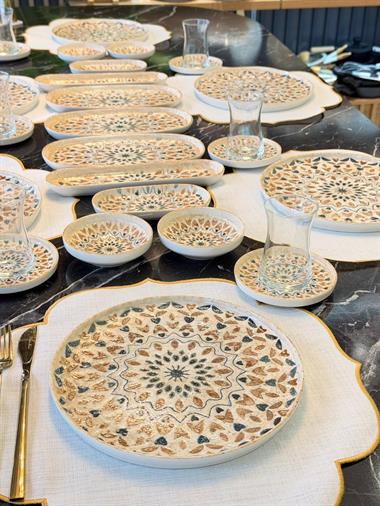 29 Parça Moria Porselen Kahvaltı Takımı 