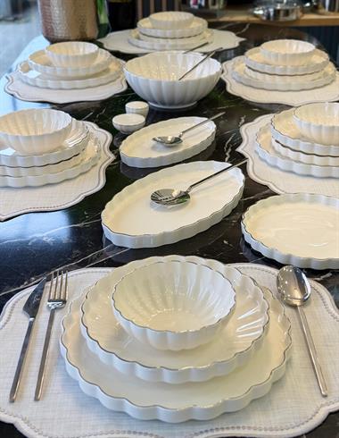 29 Parça Passion Silver Porselen Yemek Takımı 