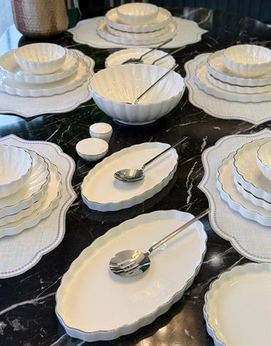 29 Parça Passion Silver Porselen Yemek Takımı 