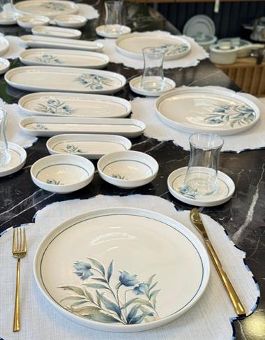 29 Parça Porselen Kahvaltı Takımı Navy