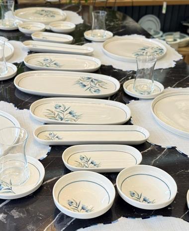 29 Parça Porselen Kahvaltı Takımı Navy