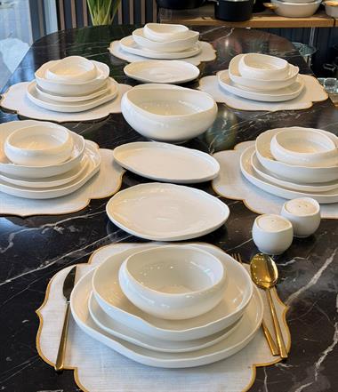 29 Parça Porselen Planet Collection White Yemek Takımı