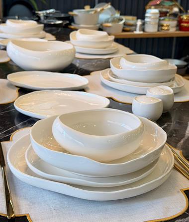 29 Parça Porselen Planet Collection White Yemek Takımı