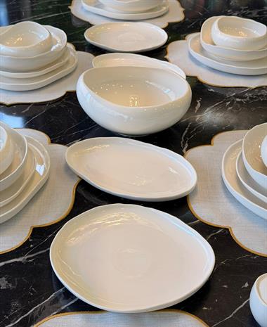 29 Parça Porselen Planet Collection White Yemek Takımı