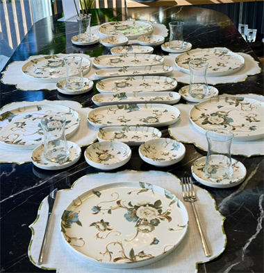 29 Parça Roselia Sarmaşık Porselen Kahvaltı Takımı 