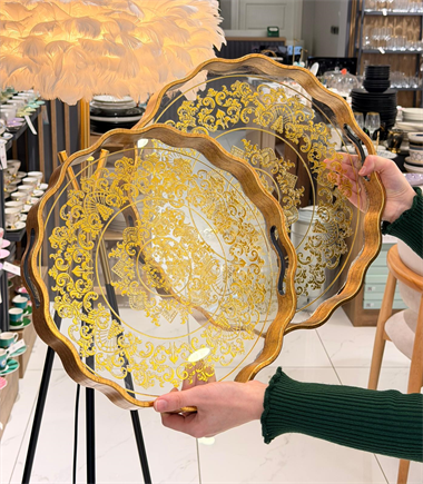 2li Altınay Dantel Lüks Tepsi