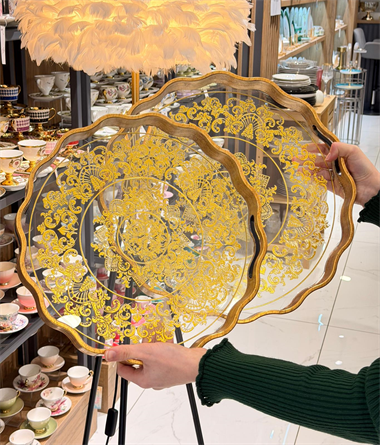 2li Altınay Dantel Lüks Tepsi