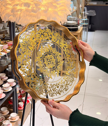 2li Altınay Dantel Lüks Tepsi