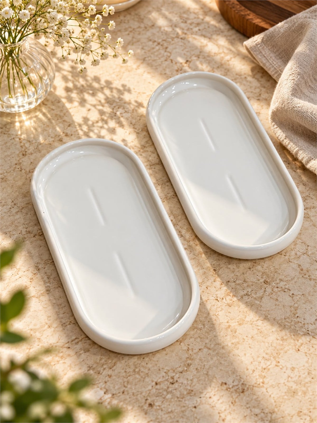 2li Perla Porselen Kayık Tabak 22 cm
