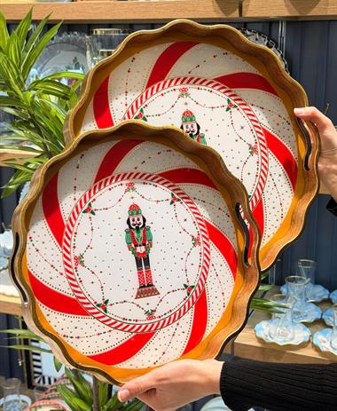 2li Kurşun Asker Red Papatya Lüks Tepsi