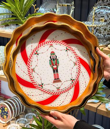 2li Kurşun Asker Red Papatya Lüks Tepsi