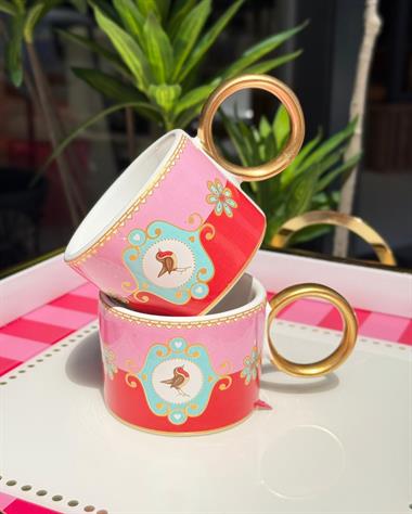 2li Lüks Piano Bird Pink Soho Kupa