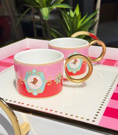 2li Lüks Piano Bird Pink Soho Kupa