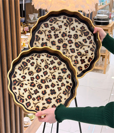 2li Panthera Leopar Lüks Tepsi