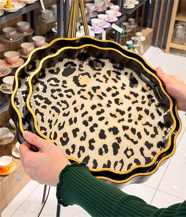 2li Passifolia Leopar Lüks Tepsi