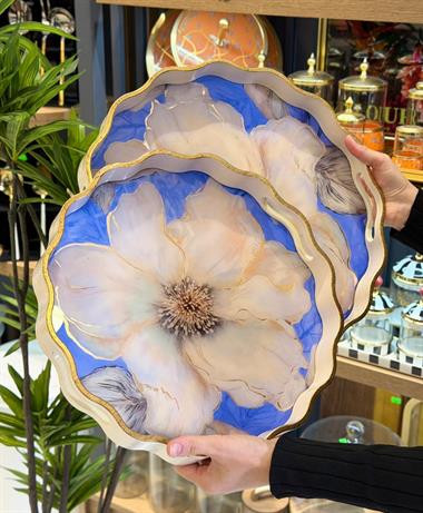 2li Velora Blue Lüks Tepsi