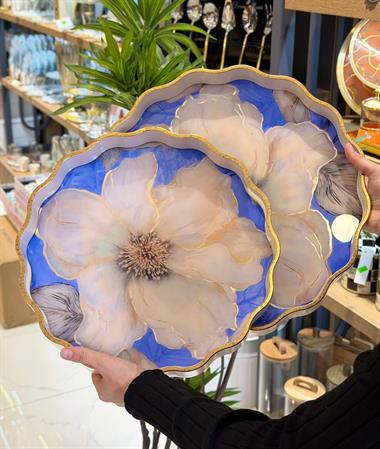 2li Velora Blue Lüks Tepsi