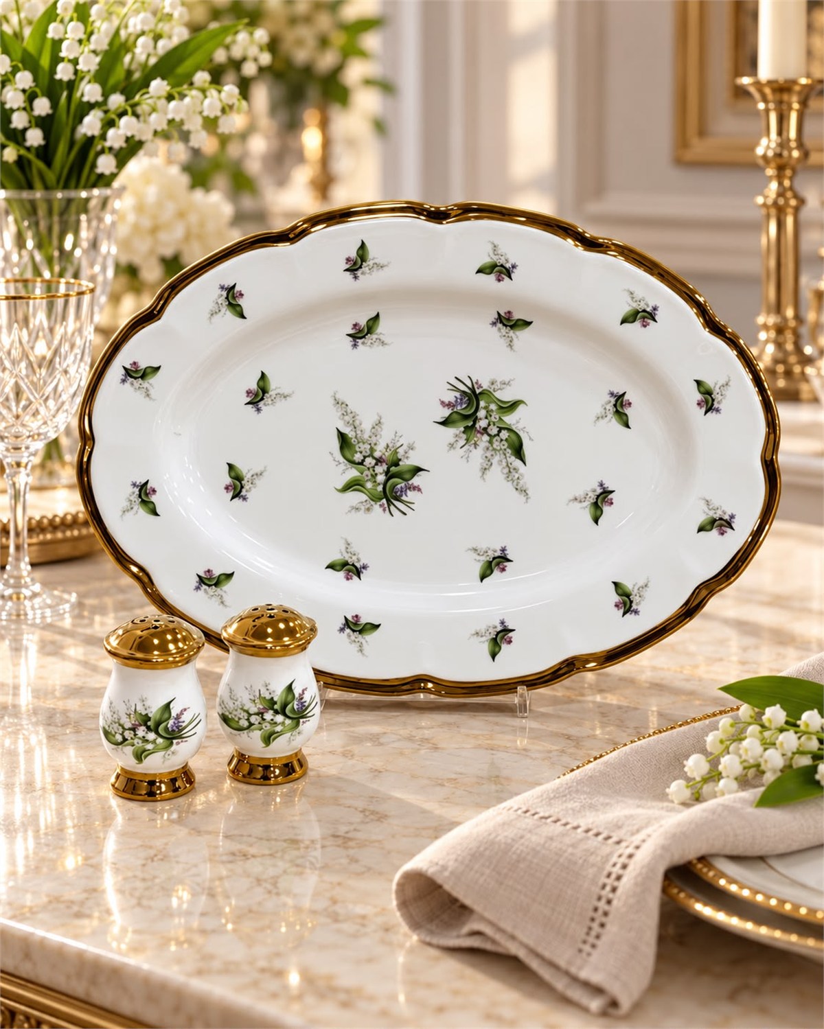 3 Parça Hürrem Kayık Ve Tuzluk Biberlik 35 cm 
