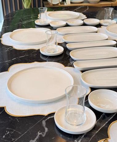 30 Parça Porselen Kahvaltı Takımı Bianca 
