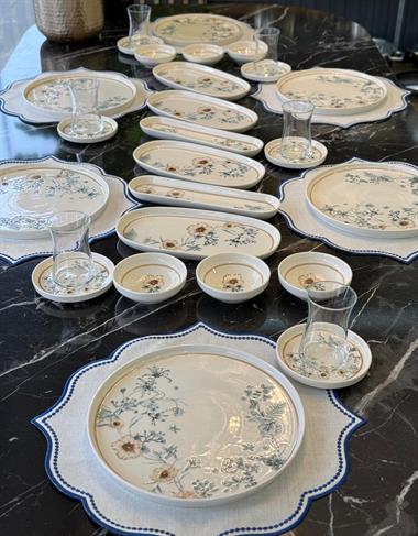 30 Parça Porselen Kahvaltı Takımı Manolya