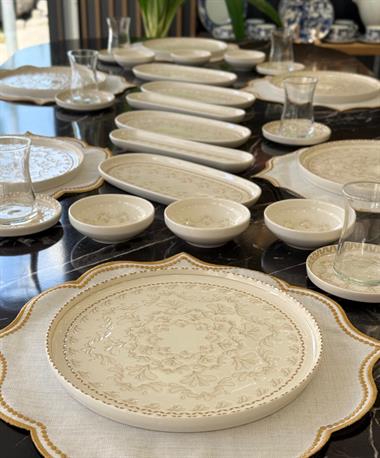 30 Parça Porselen Kahvaltı Takımı  Serena