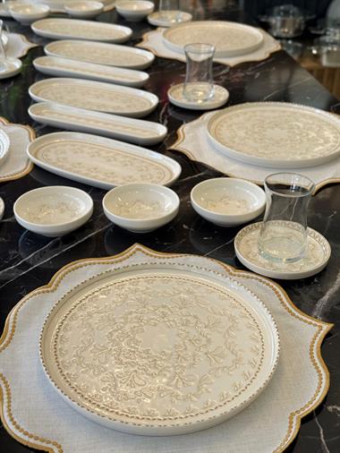 30 Parça Porselen Kahvaltı Takımı  Serena
