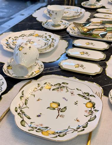 31 Parça 6 Kişilik Lemoon Porselen Mikasa Moor Kahvaltı Takımı